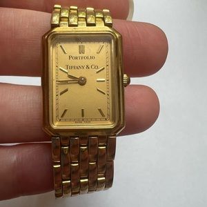 Vintage Tiffany and Co Portfolio Swiss Made Wristwatch